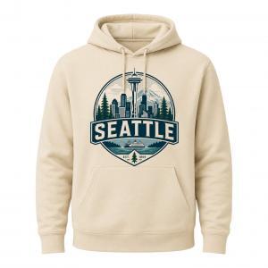 “Seattle” Custom Hoodie — custom print by Custom-Printing.us