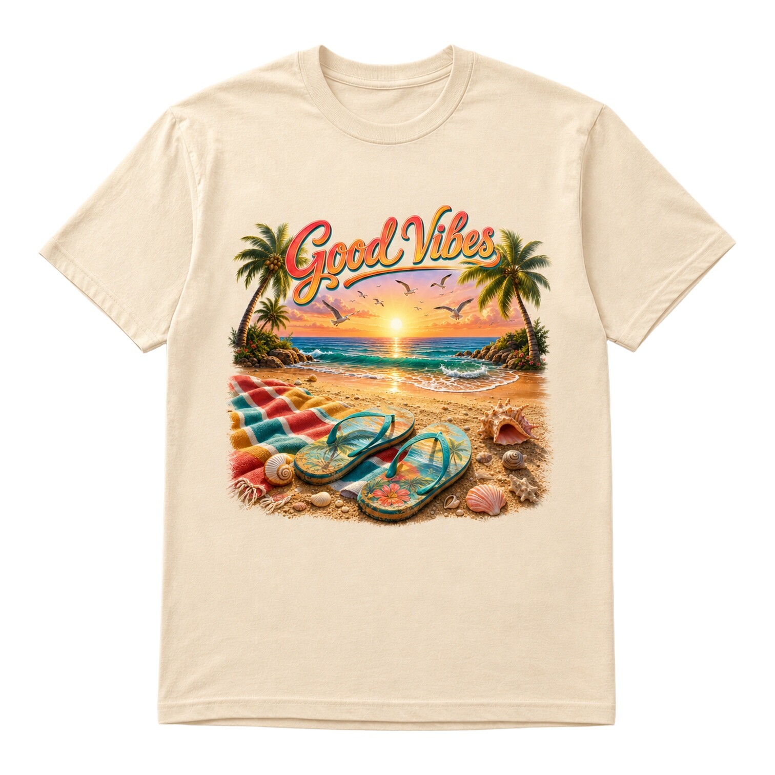 “Good Vibes” Custom T-Shirt — custom print by Custom-Printing.us